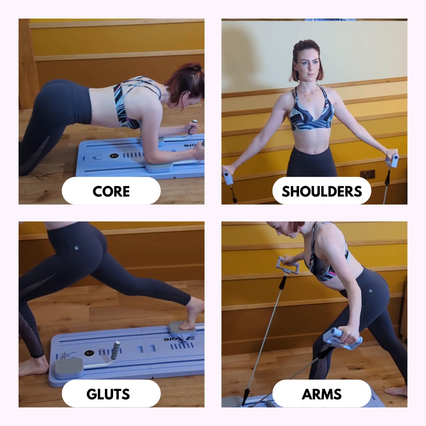 Atomiv® Pilates Reformer Board Exercise Options